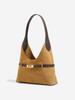Vintage Suede Hobo Shoulder Bag - Large Capacity, Simple Design for Women
