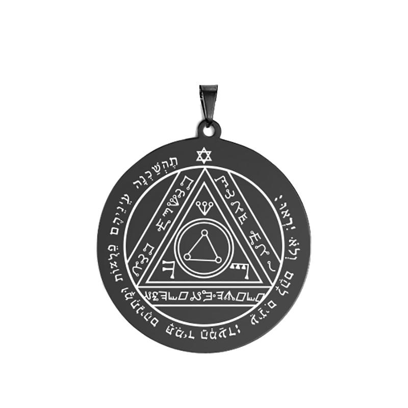 Dawapara Salomon Anhänger Pentagramm der Sonne Amulett Anhänger für Halsketten Edelstahl Schmuck Talisman Zubehör