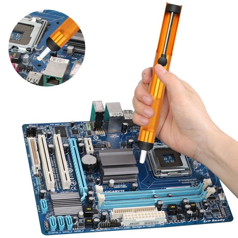 Desoldering Pumping Aluminum Metal Suction Tin Pen Soldering Sucker Pen Removal Vacuum Soldering Iron Desolder Hand Welding