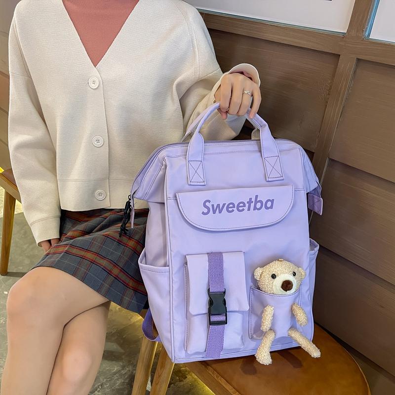 

Женский милый рюкзак, студенческий медведь, школьный рюкзак для девочек