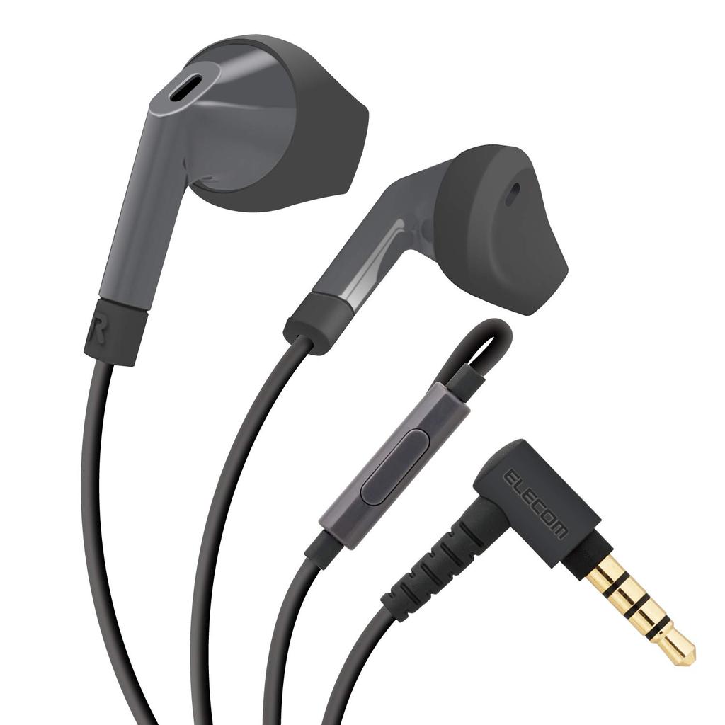 ELECOM Stereo Earphones with Driver Semi-Open Microphone, 3.5mm Diameter, 13.6mm Diameter, Black, EHP-F10IMABK