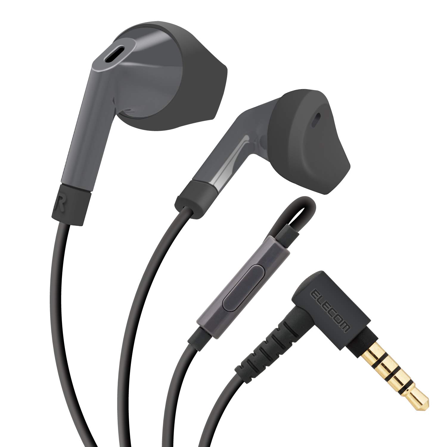 

ELECOM Stereo Earphones with Driver Semi-Open Microphone, 3.5mm Diameter, 13.6mm Diameter, Black, EHP-F10IMABK чорний