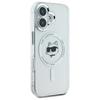 Karl Lagerfeld Klhmp16Shlschh Iphone 16 6.1 Biały/White Hardcase Iml Metal Choupette Head Magsafe