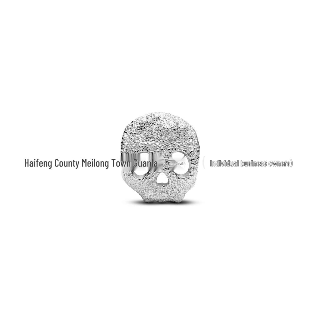 Charm Pan in Rame Bianco Placcato Argento S925 per Braccialetti Fai da Te