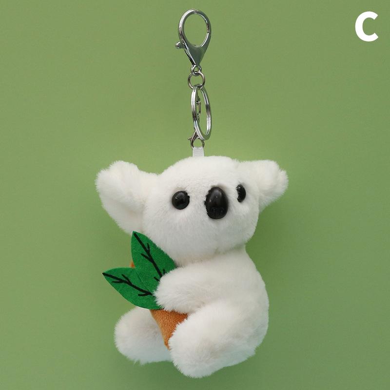 Cute Kola Keychain Keyring Plush Toy Koala Bear Women DIY Jewelry Accessories Bag Pendant Novelty Gift Charms