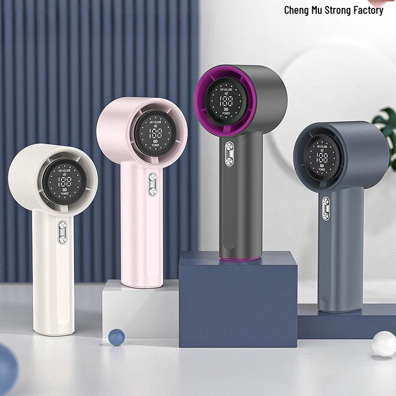 Top-Selling 100-Speed High-Speed Digital Display USB Rechargeable Mini Fan for Outdoor Use in Southeast Asia 162*59*58 mm