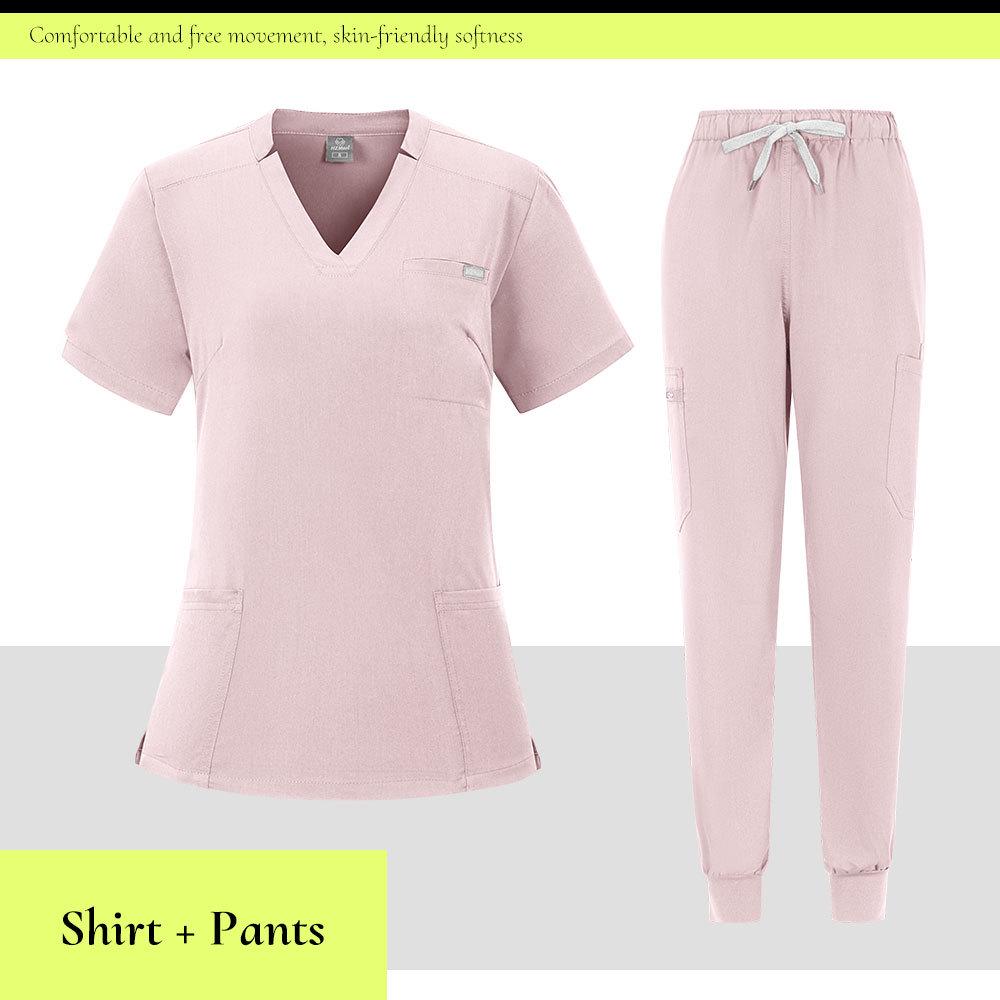 Women's Short Sleeve Dental Clinic & Beauty Salon Nurse Uniform
