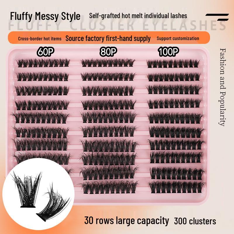 

Fluffy Hot Melt Doll Hair DIY Messy False Eyelashes Set