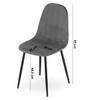 PADVA chair - navy blue velvet / oak legs x 1