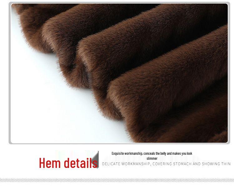 Women's Fleece-Lined Winter Coat for Middle-Aged & Elderly - New Mink Velvet Style for Moms & Grandmas