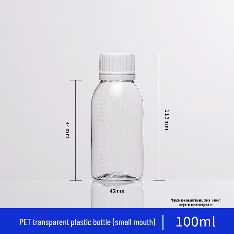 100ml Transparent Small Mouth Bottles
