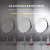 8inch 10x Magnifying Led Makeup Mirror With 3 Color Light Touch Switch Double Side Usb Charging Desktop Vanity Cosmetic Mirror