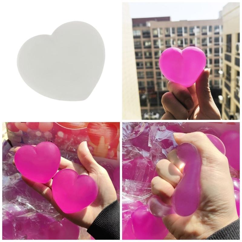 Novelty Squeeze Toy Heart Prank Valentine's Day Color Changing Heart Shape for Kids Anxiety Reduce Teens Party Supplies