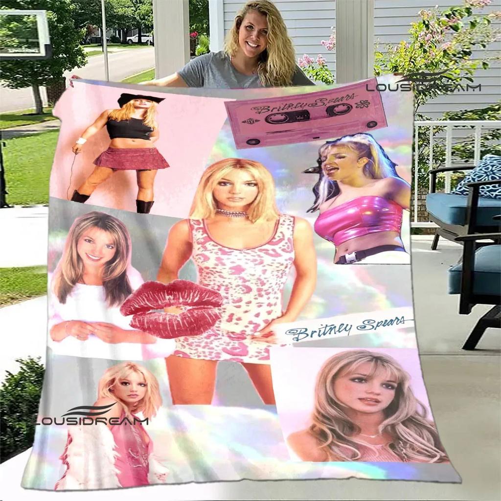 Star Britney Spears Printed Blanket Flannel Warm Blankets Soft And Comfortable Blanket Bed Linings Cubre Cama Birthday Gift