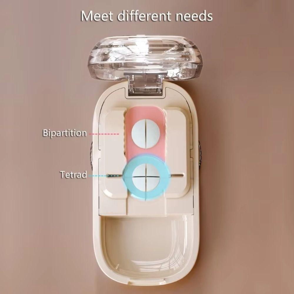 Drug Tablet Quartering Pill Cutter Dustproof Divider Organizer Crusher Pill Cutter Pill Cutter Storage Box