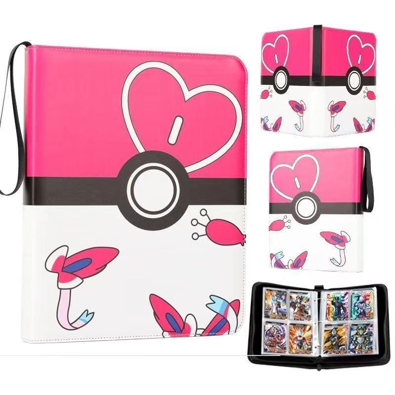 52 Style 400pcs Card Album 2x2 Loose-leaf Large Capacity Leather Anime Zipper Card Collection Photo Album