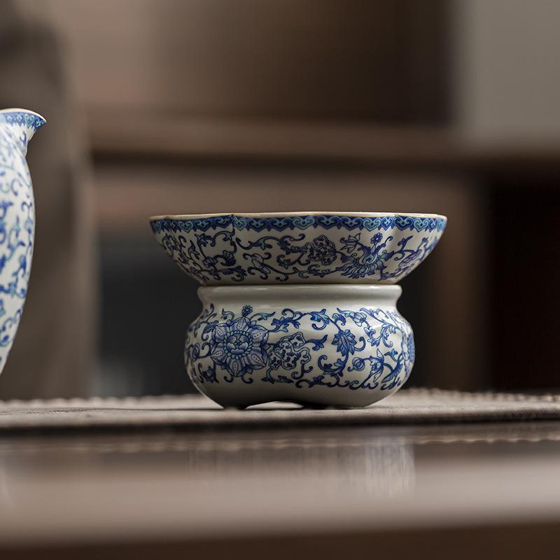 Ru Kiln Beige Tea Residue Filter, Tea Leak, Kung Fu Tea Set Accessories Can Raise High-end Light Luxury Boutiques