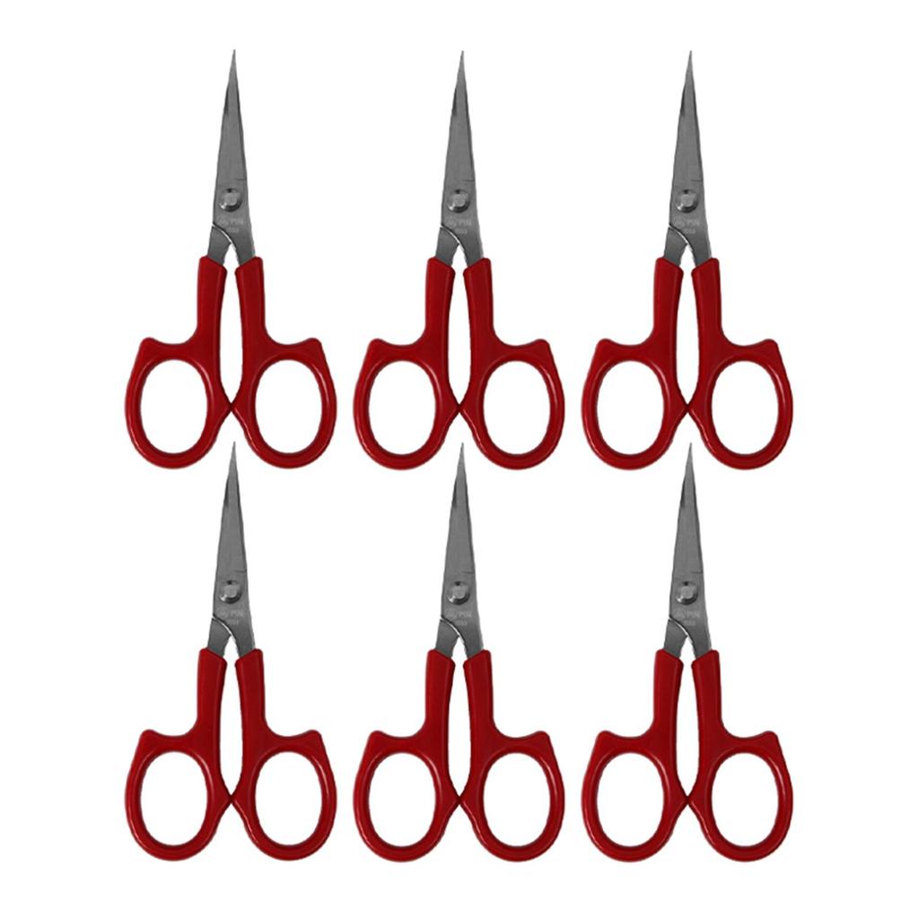 6 Pieces Embroidery Scissors Set Curved Tip Sewing Shears for Needlecraft Fabric