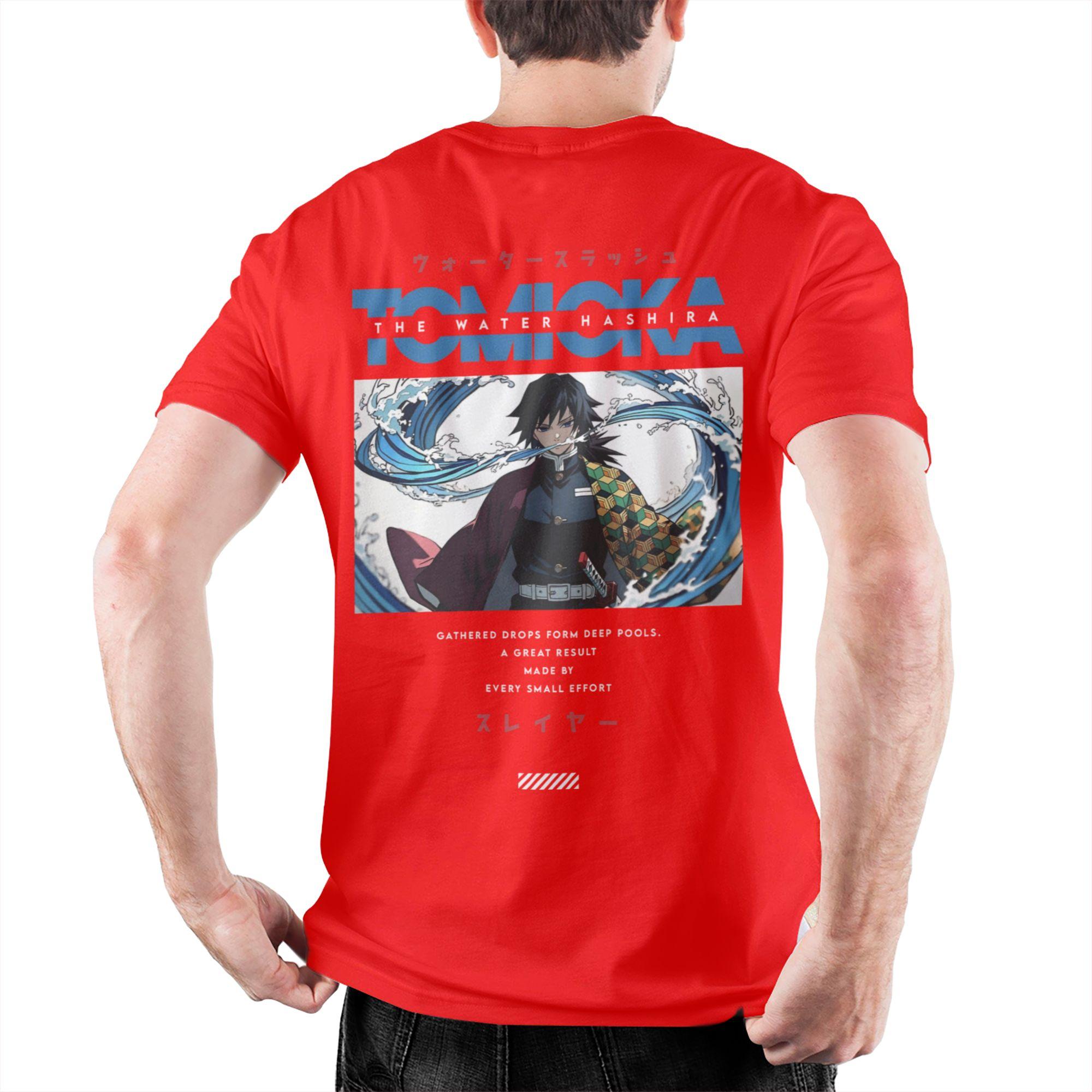 

Demons Slayers Giyu Tomioka Droplets Gather T Shirt Men Cotton Funny TShirt Crewneck Tees Short Sleeve Clothes Plus Size M