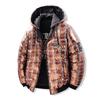 Glossy Cotton Jacket for Men, American Thickened Warm and Loose Versatile Removable Hat, Double-sided Hooded Cotton Jacket