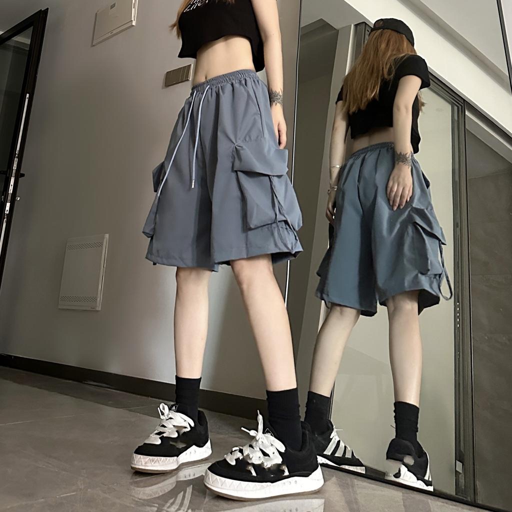 Spring and Summer Women's Solid Color Sports Shorts Women's Thin Section Wide-leg Casual Thin Quick-drying Overalls Five-point Pants