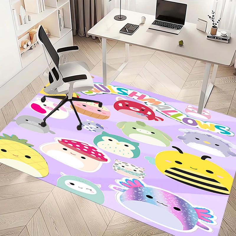 squishmallows Print Area Rug - Soft,Washable Non-Slip Indoor Mat,Living Room,Home Office Decorative Rug