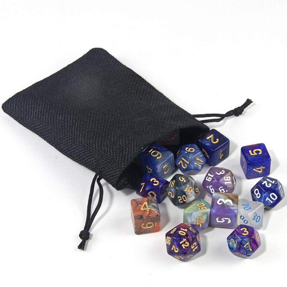 Dice Bag, 10pcs 93mm*125mm Jewellery Bags Burlap Pouch with Drawstring for Jewellery Tarot Dice Gift Packaging Bags