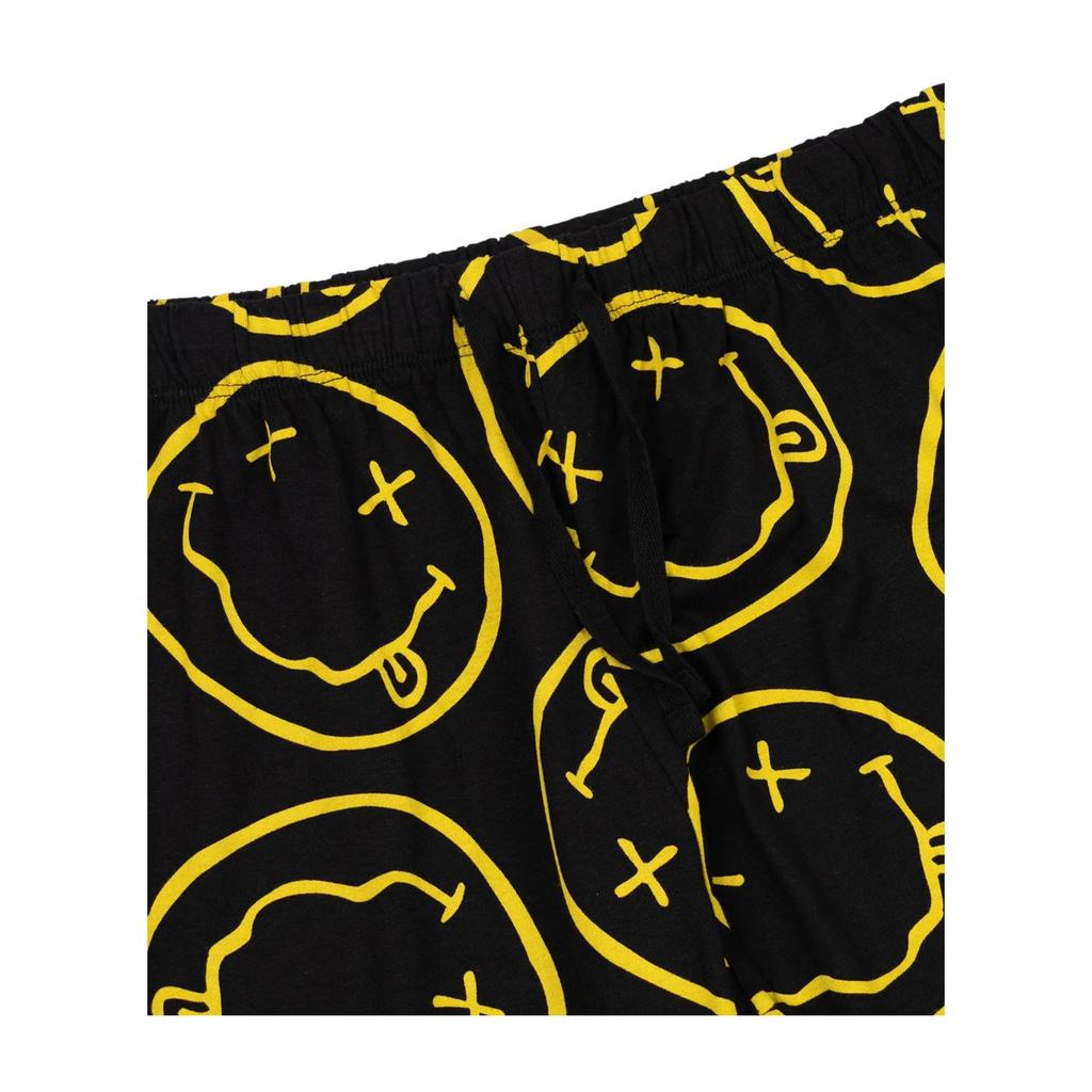 Nirvana Mens Logo Short-Sleeved Long Pyjama Set