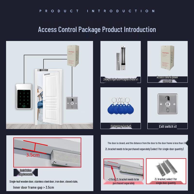 Realand Outdoor Waterproof Card Access Control System CN plug (adapter included)
