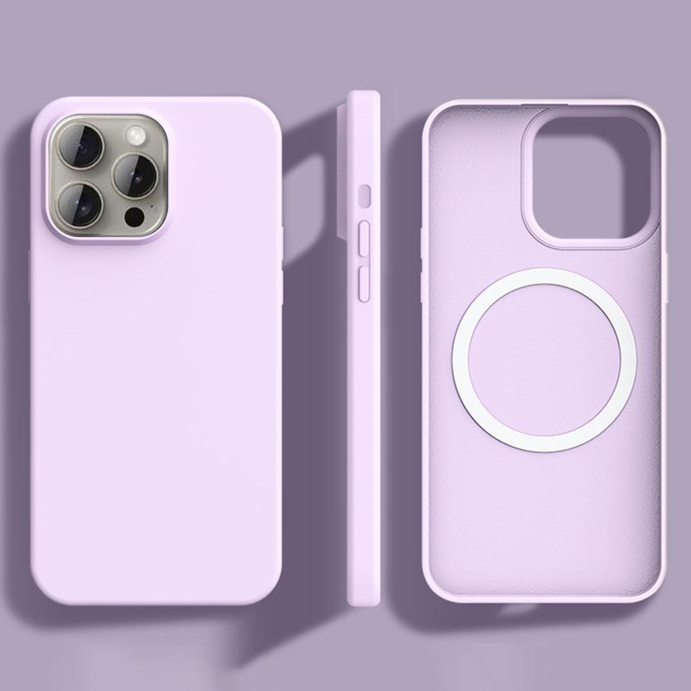 For iPhone 14 Pro Case Compatible with MagSafe Ultra Thin Liquid Silicone + PC Phone Cover