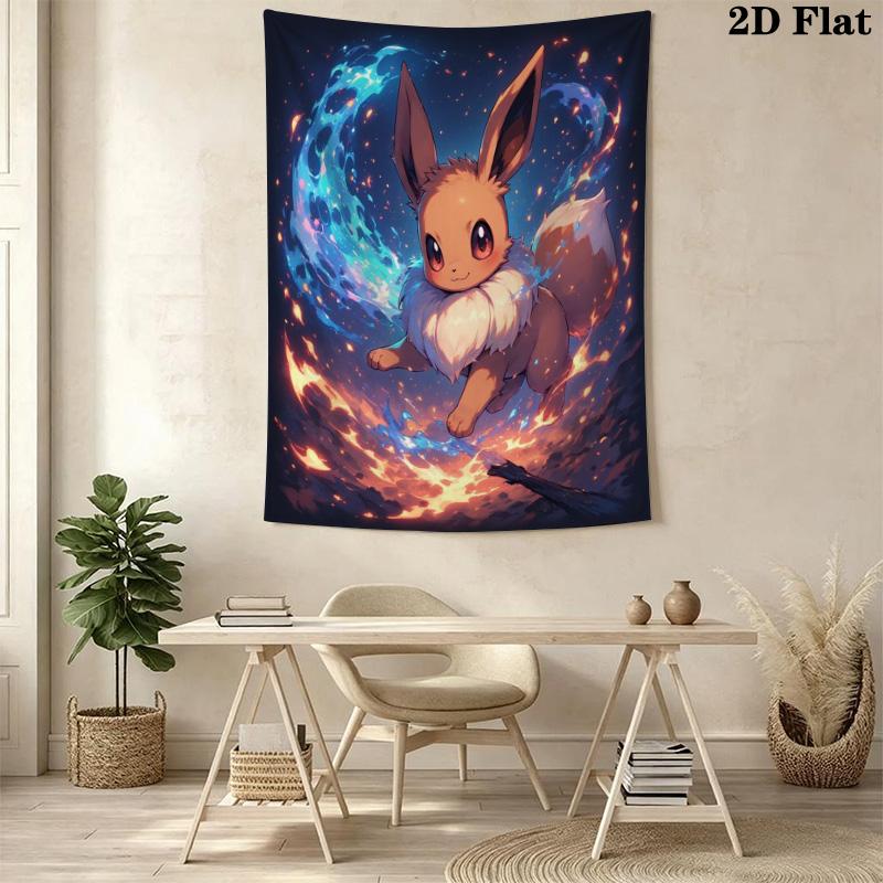 Pikachu Eevee Tapestry Wall Tapestry Fashion Print Background Cloth Wall Covering Decoration Homestay Soft Decoration Tapestry