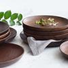 Wooden Dish Holder Dinnerware Beech Snack Dessert Plates Tableware Serving Tray Dinner Plate