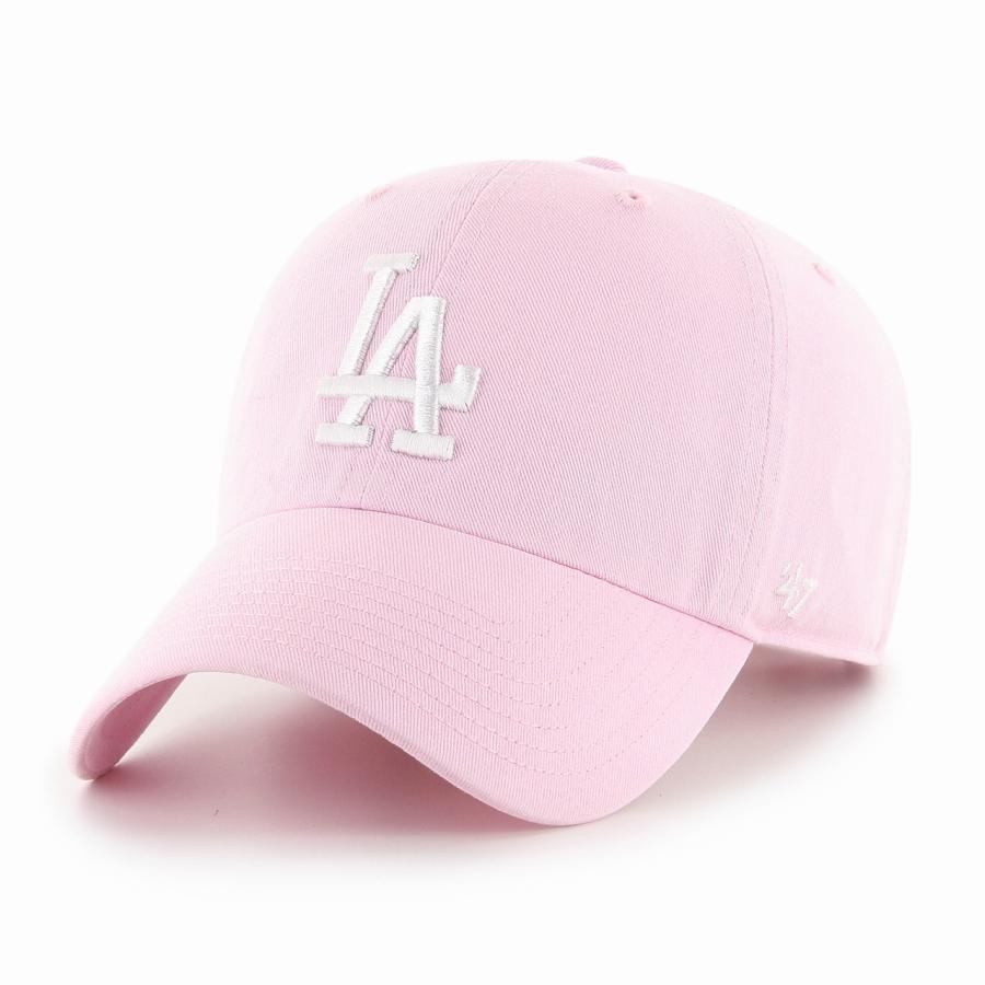 Used 47 Cap Dodgers Pink Dodgers  47 CLEAN UP 47brand MLB Official Spring/Summer Fall/Winter [MB]