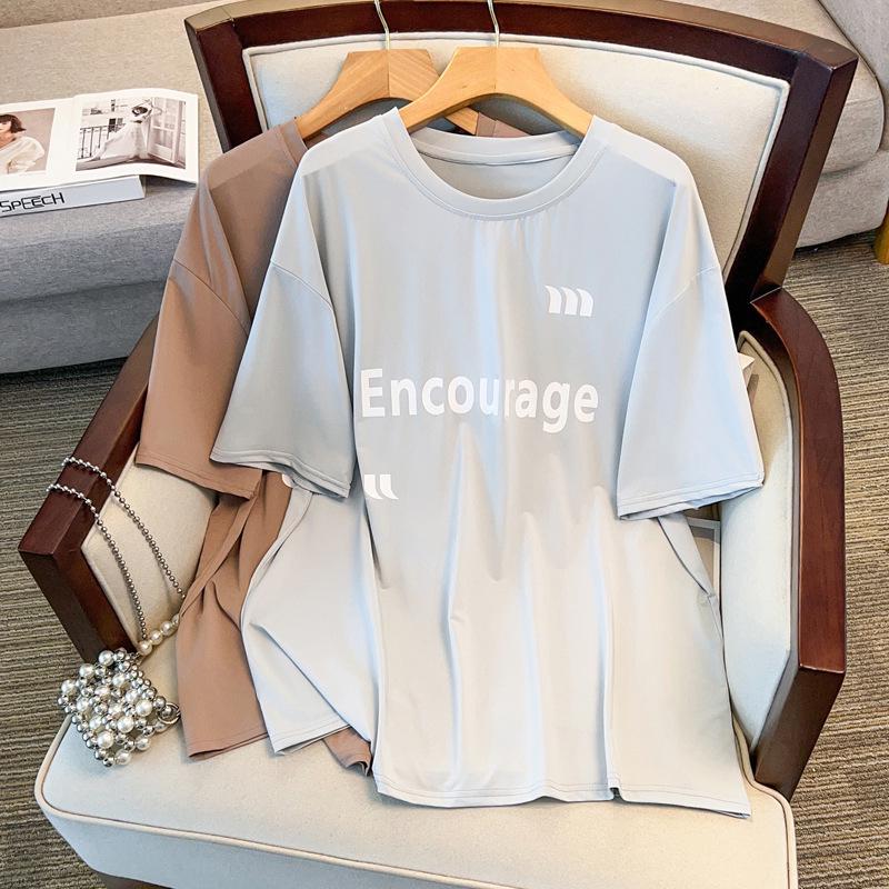 

Plus Size Quick-Dry Round Neck Sports T-Shirt for Summer (Short Sleeve) 3XL (recommended weight 120-160 Jin)