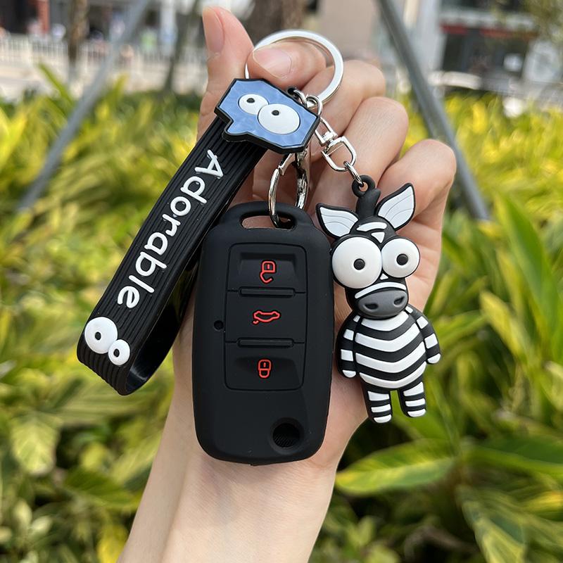 Silicone Car Key Cover Case for VW Volkswagen polo passat b5 Tiguan Golf T4 for Seat Leon Altea Ateca For Skoda Octavia Superb