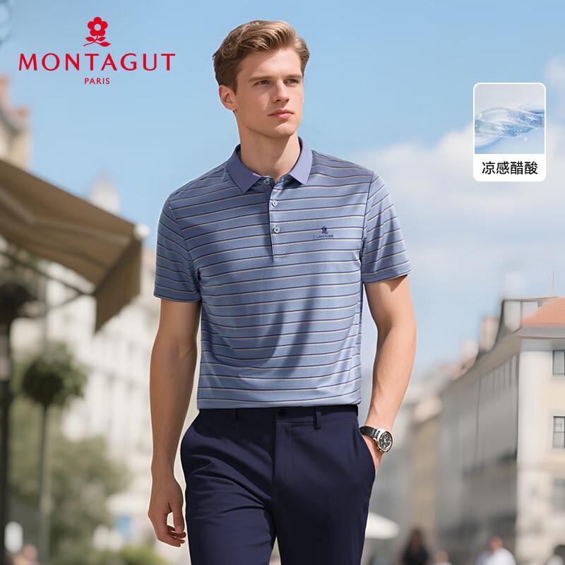

MONTAGUT Men s Business Short Sleeve Polo Shirt 58