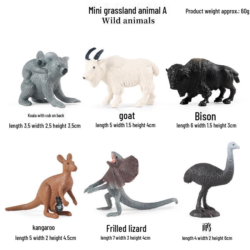 Polar Wildlife Animal Model Toy Set: Polar Bear & Penguin