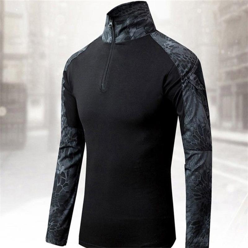 Tactical Army Combat Shirt Men Long Sleeve Camouflage Military T Shirt Paintball Uniform Clothing