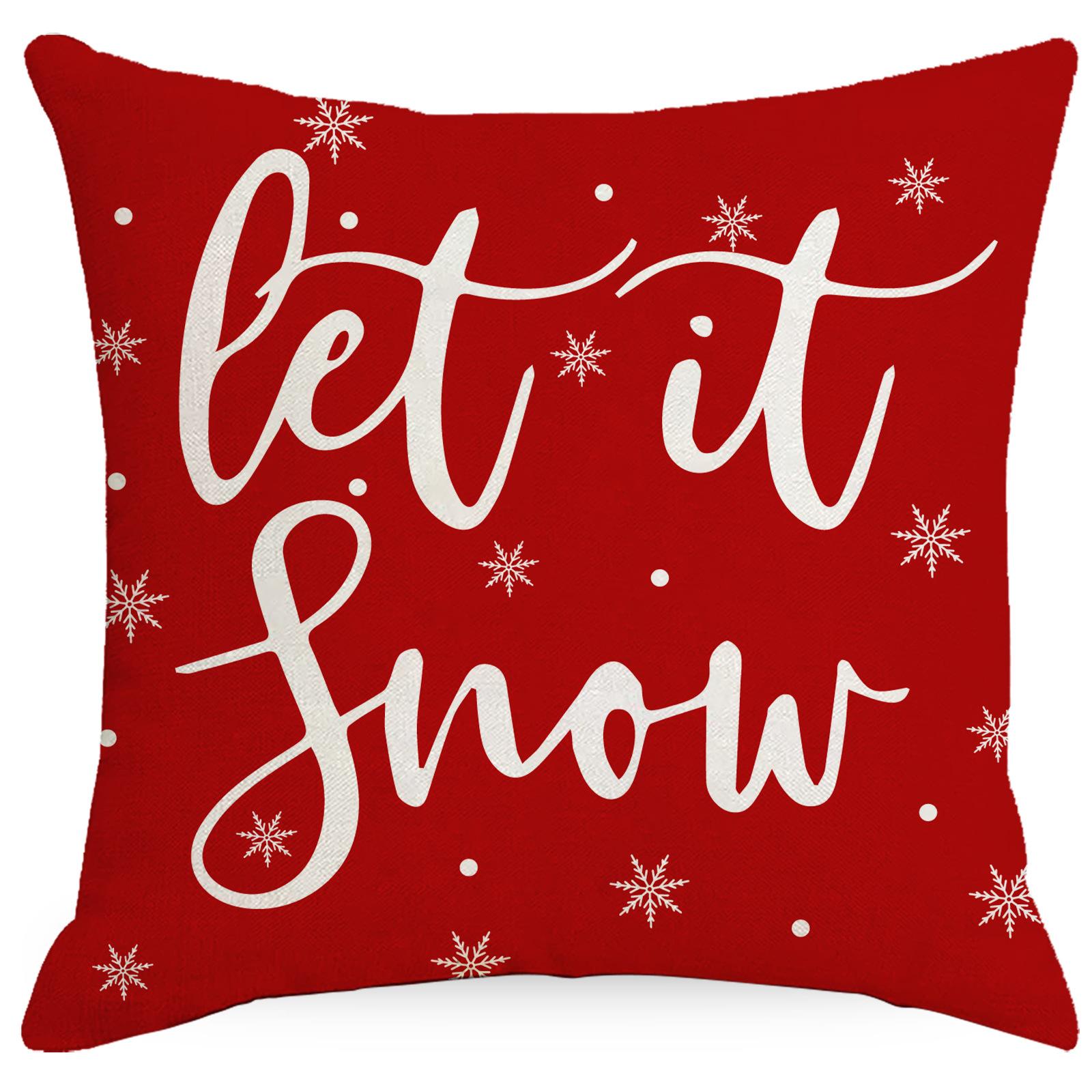 

Новая Рождественская Наволочка с Цифровой Печатью Санта Клаус Ветка Сосны Гирлянда Автомобильная Диванная Наволочка 45 * 45Cm without pillow core