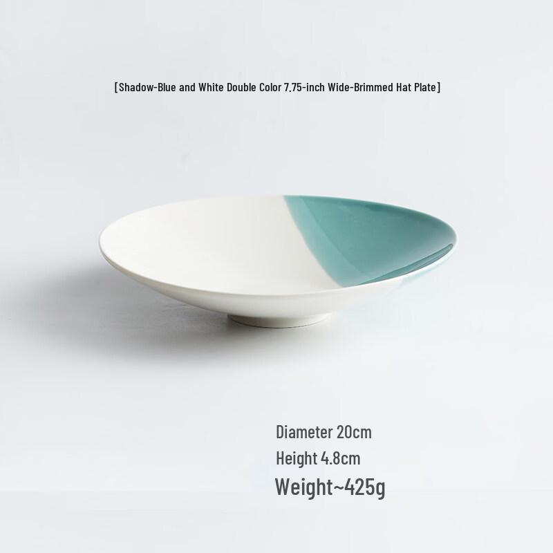 Nordic White Ceramic Pasta & Salad Plate