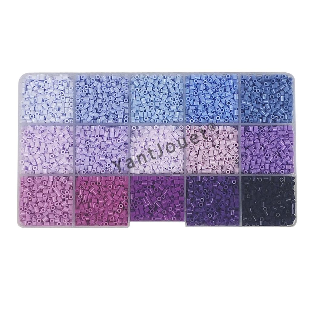 Non-Toxic Yantjouet 15Color 2.6Mm Mini Beads Color Set 650Pcs Hama Beads Puzzle Toy Gift For Child Diy Iron Beads For Kid Children Gift