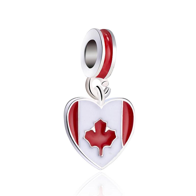 Einfacher Stil Nationalflaggen Anhänger Perlen Schmuckherstellung für Originalmarken Charms Armbänder Armreifen Schmuck für Frauen Geschenke