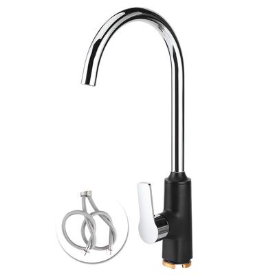 G1/2 Thread Kitchen Basin Sink Rotating Copper Faucet Hot Cold Mixing Water Tap AccessoryBlack Type