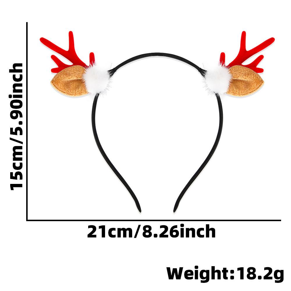 Stylish Christmas Antler Headband With Cute Bells And Colorful Bow For Celebrations Festive