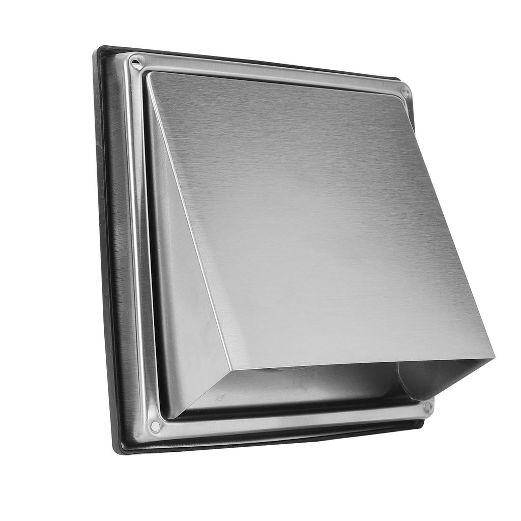Wall Vent Exhaust Cover 304 Stainless Steel Dryer Hooded Wall Vent Exhaust Hood with Mesh Screen Damper for Dryer Vent