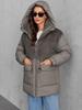 Cinemore Winter Down Jacket Women Short Classic Zipper Design Pocket Stand Collar Hooded Slim Coat Women Parkas  9031