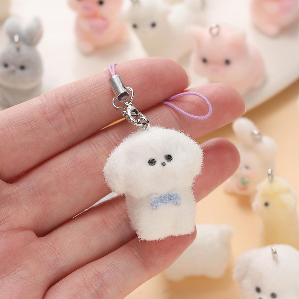 1pcs Resin Flocking Cute Cartoon Pendant DIY Pendant Jewelry