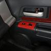 For Toyota FJ Cruiser 2007-2026 ABS Carbon Fiber/Red Car Glass Lift Button Decorative Frame Sticker Car Interior Accessories