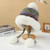 Fashionable Winter Gradient Knitted Hat Outdoor Skiing Warm Ear Protection Knitted Hat Pullover Hat