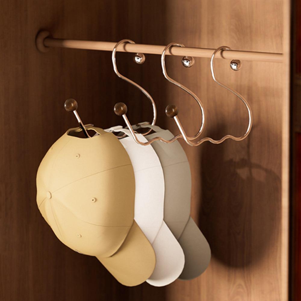2Pcs Closet Rod Hooks Circle Ring Hat Hanger Scarf Towel Tie Storage Holder  Dresser